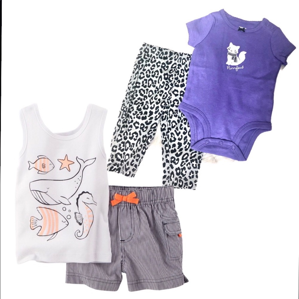 Carter’s Baby Girls Bundle 2 Sets of 2pc 3m